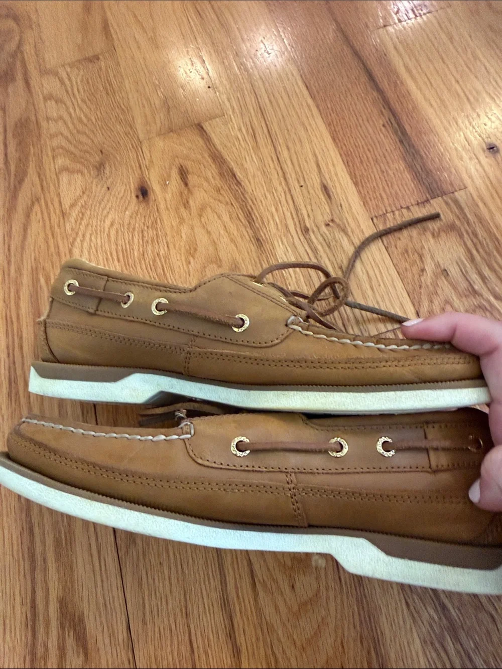 Sperry Gold Cup Tan Leather 2-Eye Boat Shoes